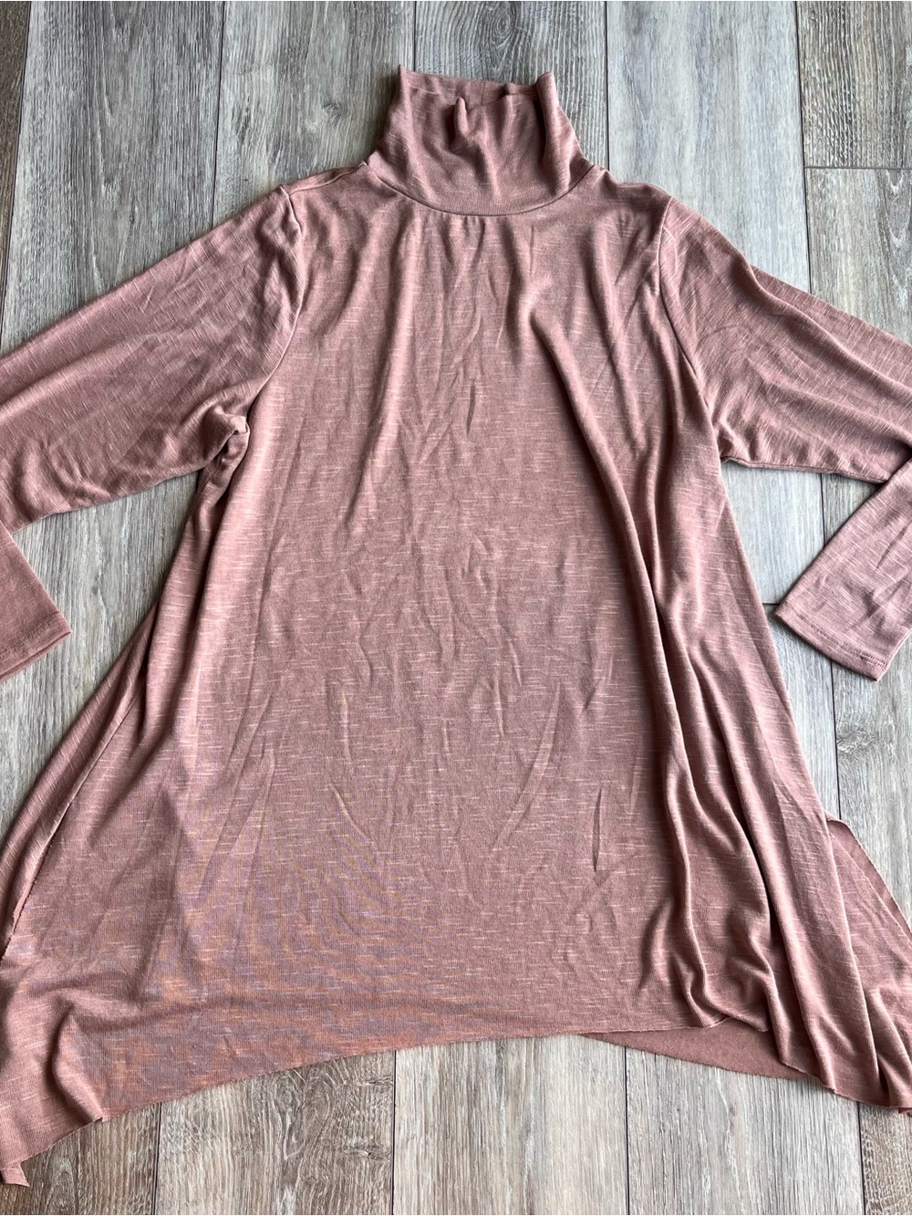Torrid Womens 2 Hacci Mock Neck Tunic Soft Stretchy Knit Side Slits Long Sleeve